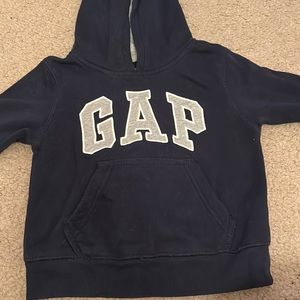 GAP sweatshirt with hood navy blue . Perfect condition . Smoke and pet free home